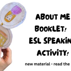 About me booklet! ESL speaking activity