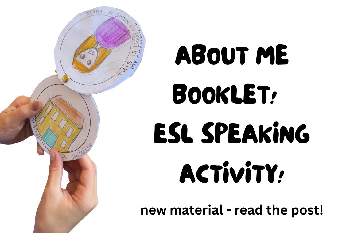 About me booklet! ESL speaking activity
