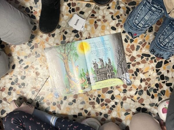 Winnie the Witch in Winter story telling
