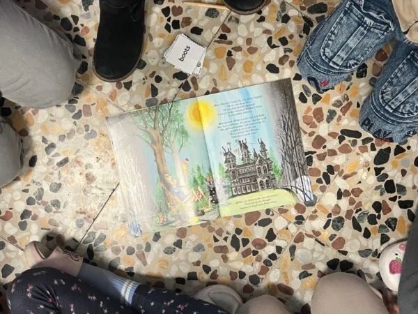 Winnie the Witch in Winter story telling
