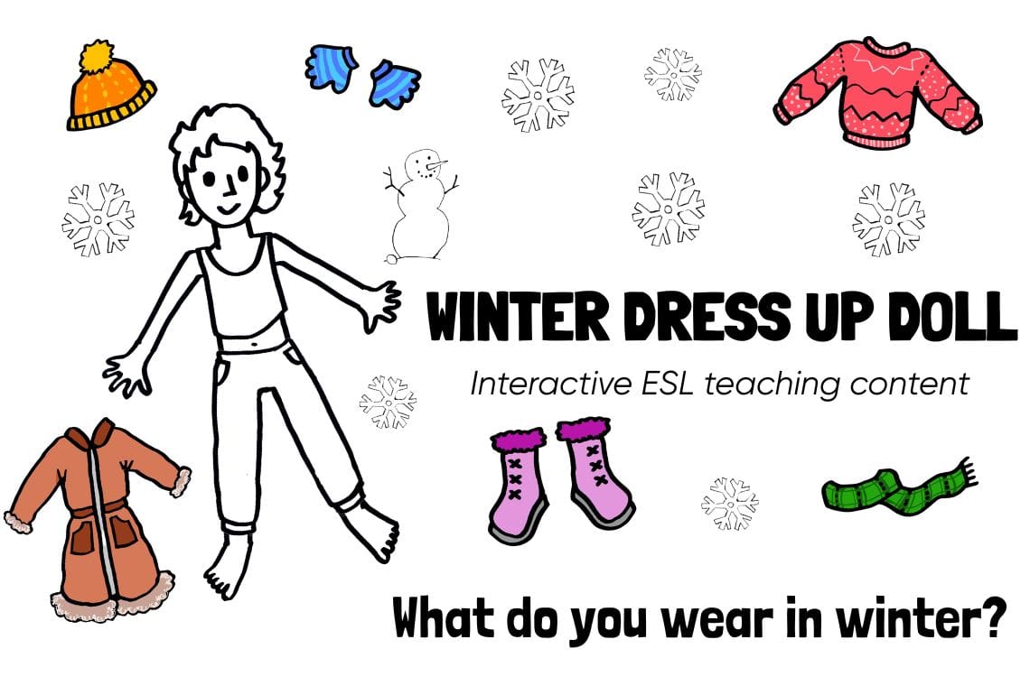 Winter dress up doll